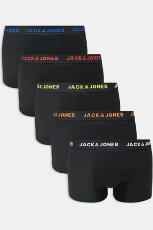JACK & JONES 5 pack trunks with contrast waistband in mix