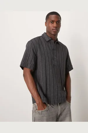 Abercrombie & Fitch Short sleeve linen button shirt in