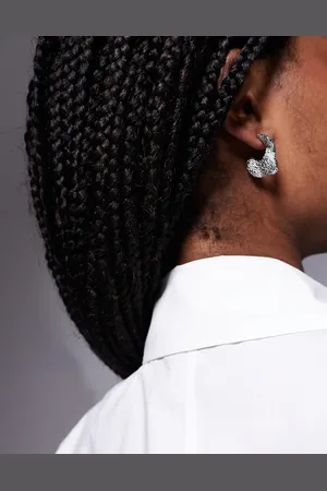 ASOS Hoop earrings with textured effect in