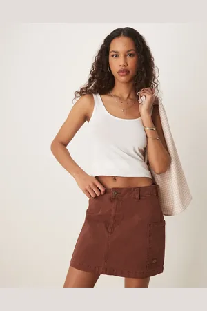 Dickies River ranch western mini skirt in cappuccino
