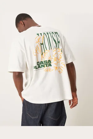 ASOS Oversized t-shirt with floral graphic in cream
