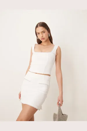 ASOS Co-ord ponte vest top with diamante trim in