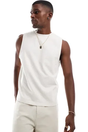 ASOS Crew neck tank in beige marl
