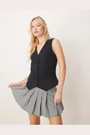 Abercrombie & Fitch Low neckline waistcoat in