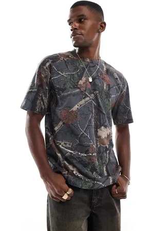 Hollister Boxy fit washed t-shirt in camo