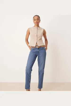 Gina Tricot Slim fit straight leg jeans in darkwash