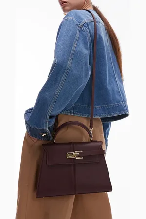 Jw Pei Elise large top handle bag in burgundy