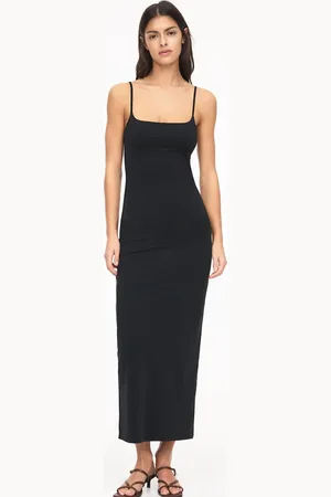 Pull&Bear Polyamide sculpt strappy midi dress in