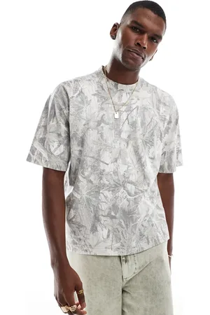 Hollister Relaxed soft stretch t-shirt in cream camo