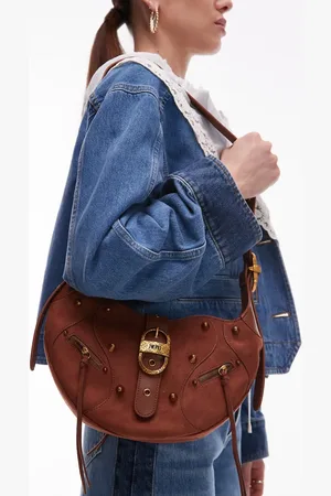 Jw Pei Tessa faux suede studded shoulder bag in