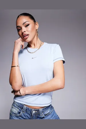 Nike Chill Gym Life Swoosh baby cropped t-shirt in light