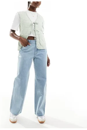 Hollister Curve love high rise baggy jeans in light wash