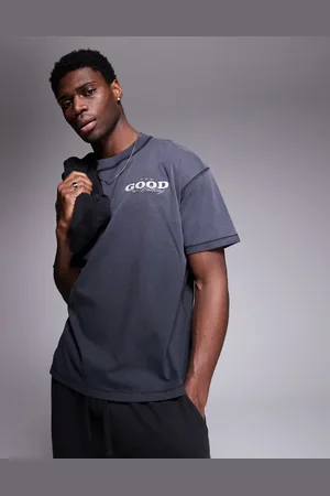 Good For Nothing T-shirt in overdye spray with back print in
