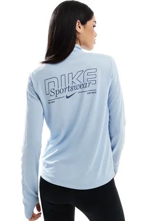 Nike Gym Life Swoosh Pacer Dri-FIT half zip long sleeve top in light