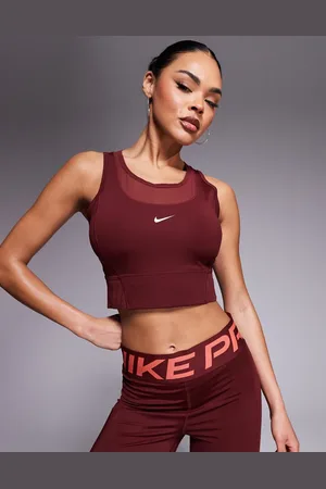 Nike Nike Pro Training Dri-FIT cropped vest in burgundy