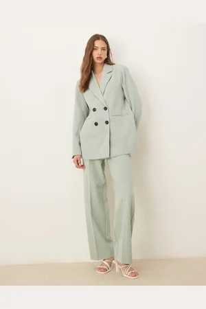 Y.A.S High waist straight leg tailored trouser co-ord in iceberg