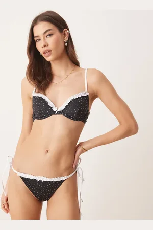 ASOS Gerri underwire bikini top in spot