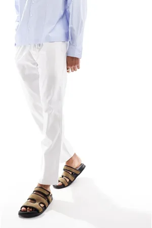 Hollister Loose linen pull on trouser in stripe
