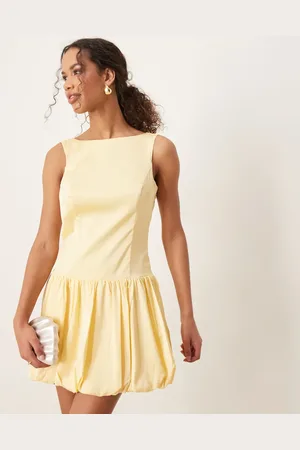 Abercrombie & Fitch High neck sleeveless bubble skirt open back mini dress in
