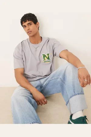 ASOS Boxy oversized t-shirt with chest embroidery in