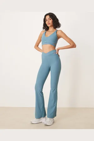 Nike Zenvy Dri-FIT ribbed cut out high waisted trousers in