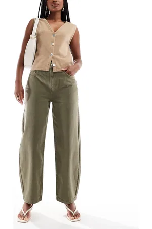 ASOS Everyday barrel jean in khaki