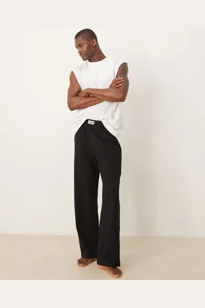 ASOS Seersucker lounge bottom with woven patch in