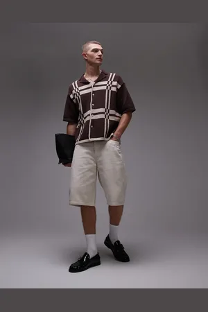 Topman Washed twill shorts in