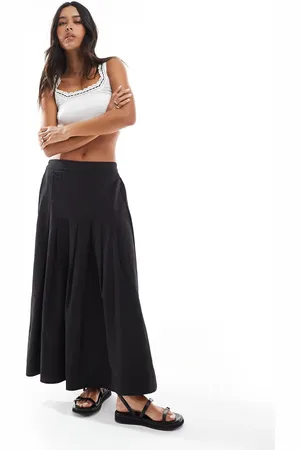 New Look Pleated full midi skirt in