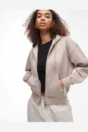 Carhartt Casey zip up hoodie in beige