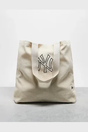 New Era NY Yankees cord tote bag in cream