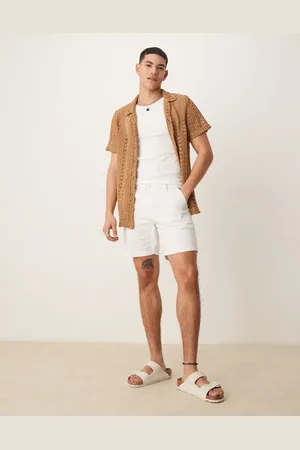 ASOS Skinny mid length chino shorts in