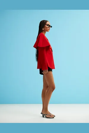 ASOS Structured oversized collar blazer co-ord in red