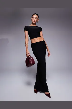 Kaiia Exclusive slinky column maxi skirt co-ord in
