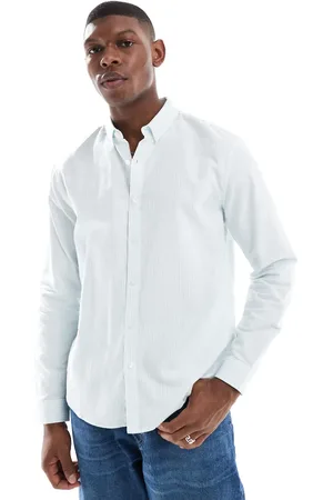 New Look Long sleeve stripe shirt in light