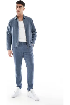 New Look Linen-blend striped trouser co-ord in