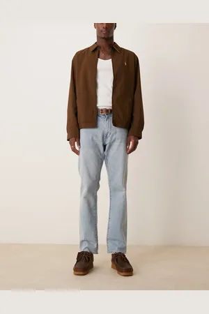 Abercrombie & Fitch 90s straight slight distress vintage wash jeans in light wash