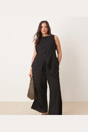 ASOS ASOS DESIGN Curve button down waistcoat jumpsuit in