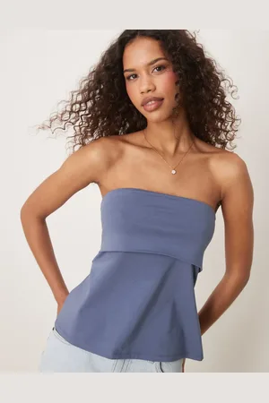 Abercrombie & Fitch Foldover longline tube top in