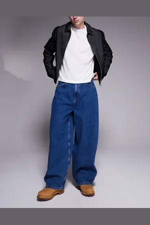 ASOS Oversized baggy jeans in mid wash
