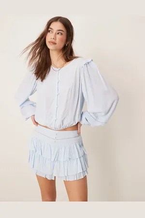 ASOS Frill detail top co-ord in light