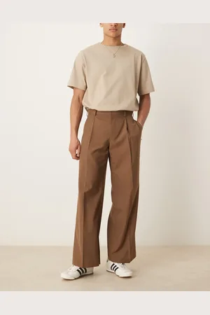 ASOS Smart loose fit trousers with front pleat in