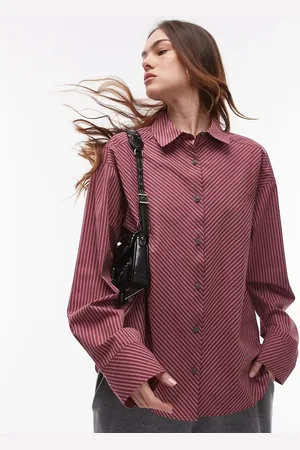 Topshop Oversized shirt in stripe