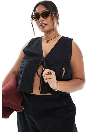 Esmée Exclusive lace panel waist coat co-ord in