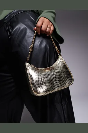 Aldo Metallic shoulder bag with chain detail in