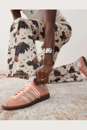 adidas Bermuda trainers in pink and off white
