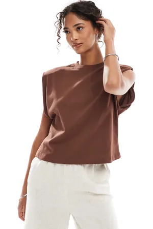 ASOS Sleeveless shoulder pad top in