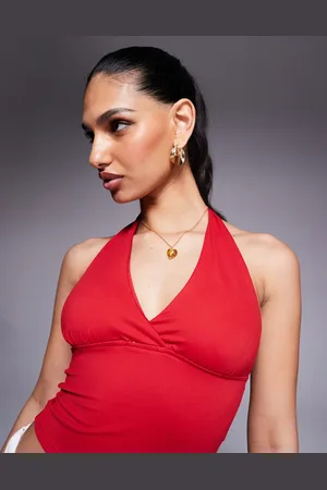 Princess Polly Slinky halterneck top in