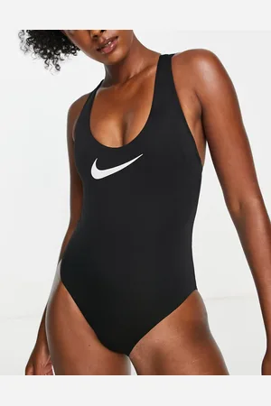 Nike Nike logo tape crossback one piece swimsuit in
