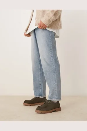 ASOS Lace up shoes in khaki suede with apron toe